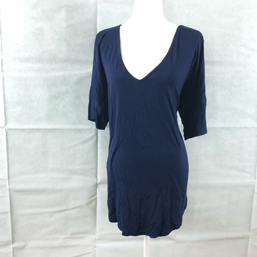 Navy Blue V-neck